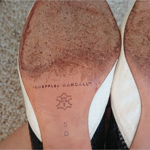 Loeffler Randall Embossed black and white Pumps size 6B - Picture 10 of 10